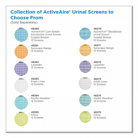 ActiveAire Deodorizer Urinal Screen, Sunscape Mango Scent, Orange, 12/Carton (48271)