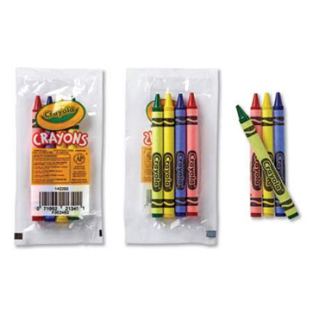 Crayola Classic Color Cello Pack Party Favor Crayons, 4 Colors/Pack, 360 Packs/Carton (520083)