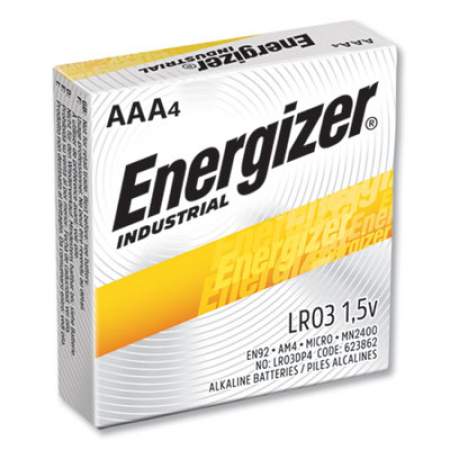 Energizer Industrial Alkaline AAA Batteries, 1.5 V, 24/Box (EN92)