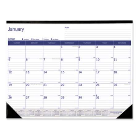 Blueline DuraGlobe Monthly Desk Pad Calendar, 22 x 17, White/Blue/Gray Sheets, Black Binding/Corners,12-Month (Jan to Dec): 2022 (C177227)