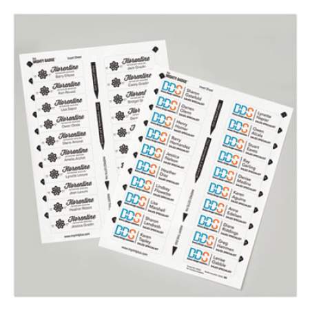 Avery The Mighty Badge Name Badge Inserts, 1 x 3, Clear, Inkjet, 20/Sheet, 5 Sheets/Pack (71209)