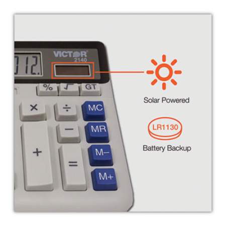 Victor 2140 Desktop Business Calculator, 12-Digit LCD