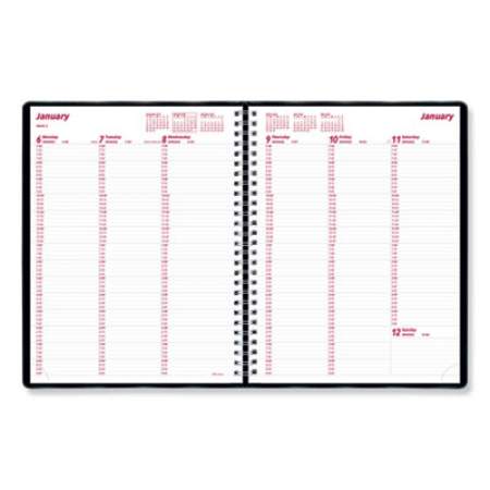 Brownline Essential Collection Weekly Appointment Book in Columnar Format, 11 x 8.5, Black Cover, 12-Month (Jan to Dec): 2022 (CB950BLK)