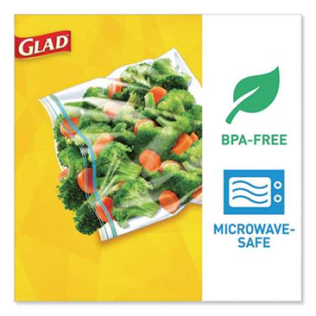 Glad Fold-Top Sandwich Bags, 6.5" x 5.5", Clear, 180/Box, 12 Boxes/Carton (60771)
