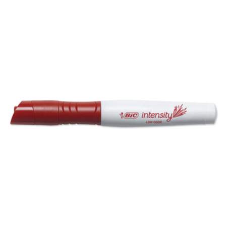 BIC Intensity Low Odor Chisel Tip Dry Erase Marker, Extra-Broad Bullet Tip, Red, Dozen (GDEM11RD)