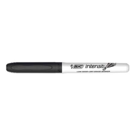 BIC Intensity Low Odor Fine Point Dry Erase Marker, Fine Bullet Tip, Black, Dozen (GDE11BK)
