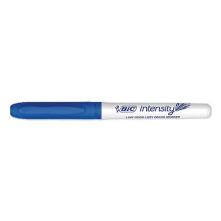 BIC Intensity Low Odor Fine Point Dry Erase Marker, Fine Bullet Tip, Blue, Dozen (GDE11BE)