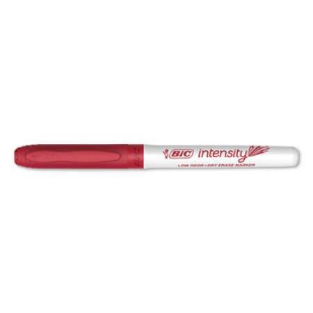 BIC Intensity Low Odor Fine Point Dry Erase Marker, Fine Bullet Tip, Red, Dozen (GDE11RD)
