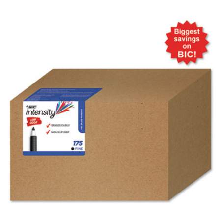 BIC Intensity Low Odor Fine Point Dry Erase Marker Xtra Value Pack, Fine Bullet Tip, Black, 175/Carton (GDE175BK)