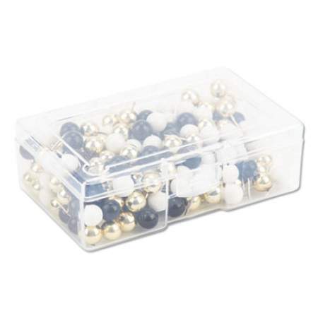 U Brands Fashion Sphere Push Pins, Plastic, Assorted, 7/16", 200/Pack (3084U0624)