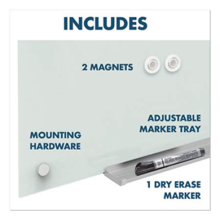 Quartet Infinity Magnetic Glass Dry Erase Cubicle Board, 18 x 30, White (PDEC1830)