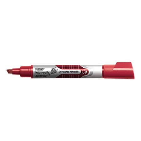 BIC Intensity Advanced Dry Erase Marker, Tank-Style, Broad Chisel Tip, Red, Dozen (GELIT11RD)