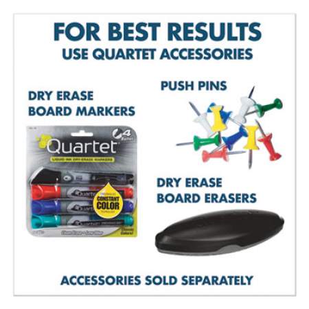Quartet Bulletin/Dry-Erase Board, Melamine/Cork, 48 x 36, White/Brown, Oak Finish Frame (S554)