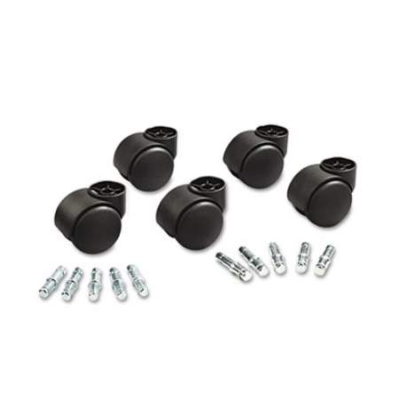 Master Caster Deluxe Futura Casters, Nylon, B and K Stems, 120 lbs/Caster, 5/Set (23618)