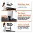 Victor High Rise Electric Dual Monitor Standing Desk Workstation, 28" x 23" x 20.25", Black/Aluminum (DC450)