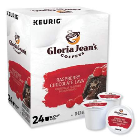 Gloria Jean's Raspberry Chocolate Lava K-Cup, Raspberry Chocolate Lava, 24/Box (6958)
