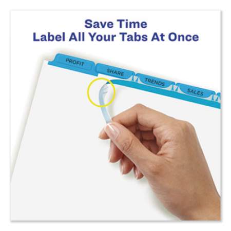 Avery Print and Apply Index Maker Clear Label Dividers, 5 Color Tabs, Letter, 5 Sets (11410)