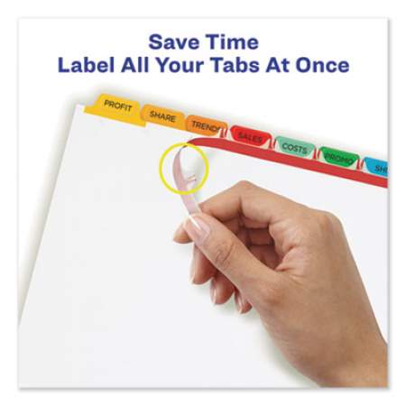 Avery Print and Apply Index Maker Clear Label Dividers, 8 Color Tabs, Letter (11407)