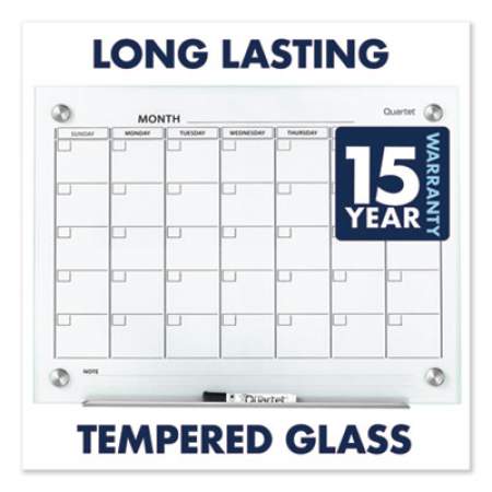 Quartet Infinity Magnetic Glass Calendar Board, 36 x 24 (GC3624F)
