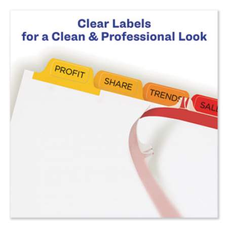 Avery Print and Apply Index Maker Clear Label Dividers, 8 Color Tabs, Letter, 5 Sets (11419)