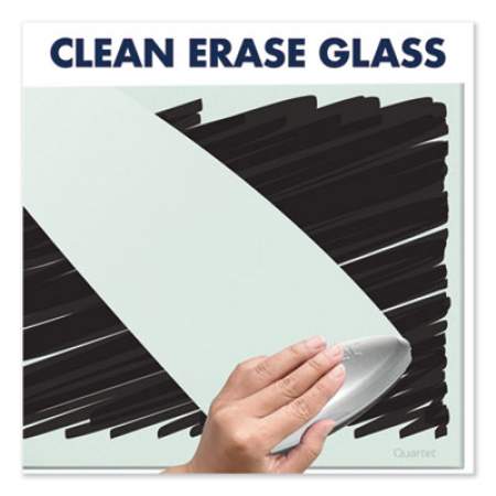 Quartet InvisaMount Magnetic Glass Marker Board, Frameless, 74" x 42", White Surface (G7442IMW)