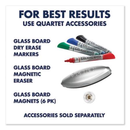 Quartet InvisaMount Magnetic Glass Marker Board, Frameless, 85" x 48", White Surface (G8548IMW)