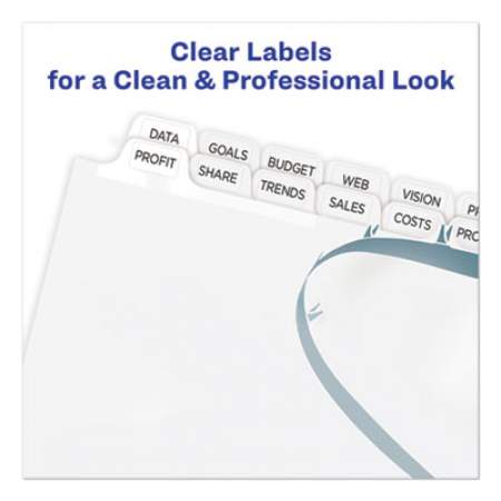 Avery Index Maker Print and Apply Clear Label Double Column Dividers, 24-Tab, Letter (13151)