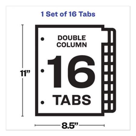 Avery Index Maker Print and Apply Clear Label Double Column Dividers, 16-Tab, Letter (13150)