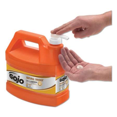 GOJO NATURAL ORANGE Smooth Hand Cleaner, Citrus Scent, 1 gal Pump Dispenser, 4/Carton (094504)