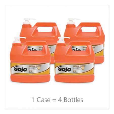 GOJO NATURAL ORANGE Smooth Hand Cleaner, Citrus Scent, 1 gal Pump Dispenser, 4/Carton (094504)