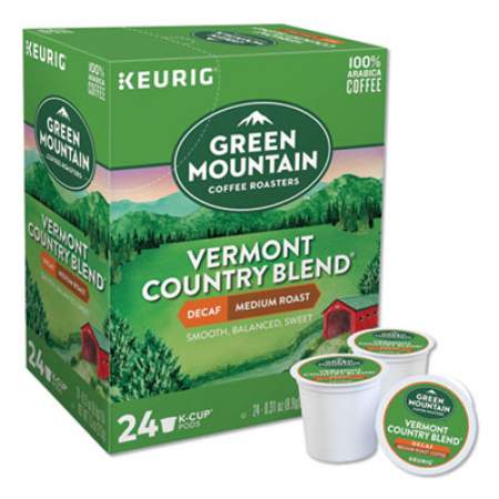 Green Mountain Coffee Vermont Country Blend Decaf Coffee K-Cups, 24/Box (7602)