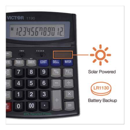 Victor 1190 Executive Desktop Calculator, 12-Digit LCD