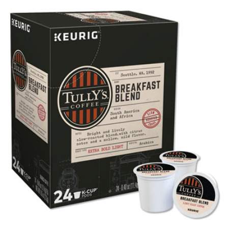 Tully's Coffee French Roast Coffee K-Cups, 96/Carton (192619CT)
