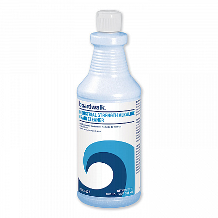 Industrial Strength Alkaline Drain Cleaner and Clog Remover, 32 oz Bottle, 12/Carton (4823)