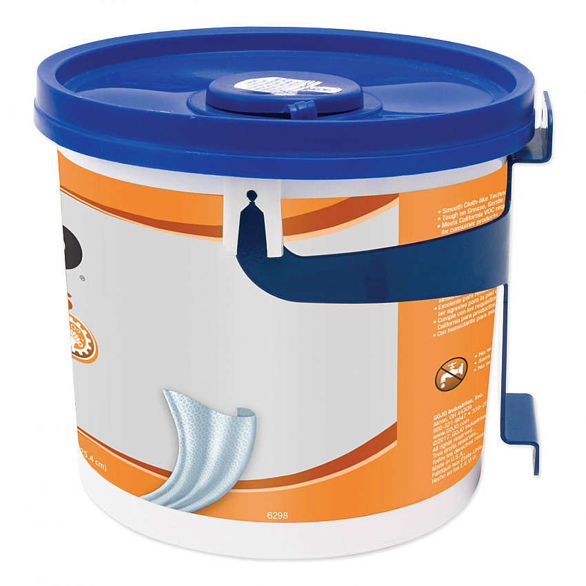 FAST TOWELS Hand Cleaning Towels, 9 x 10, Fresh Citrus, Blue, 130/Bucket, 4 Buckets/Carton (6298)
