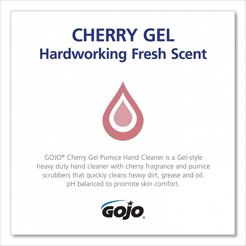 Cherry Gel Pumice Hand Cleaner, Cherry Scent, 1 gal, 2/Carton (235802)