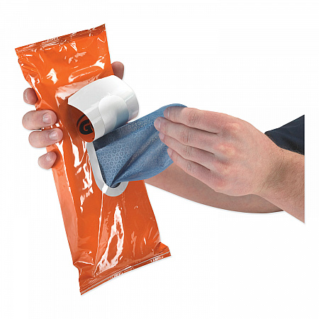 FAST TOWELS Hand Cleaning Towels, 2-Ply, 7.75 x 11, Fresh Citrus, Blue, 60/Pack, 6 Packs/Carton (628506)