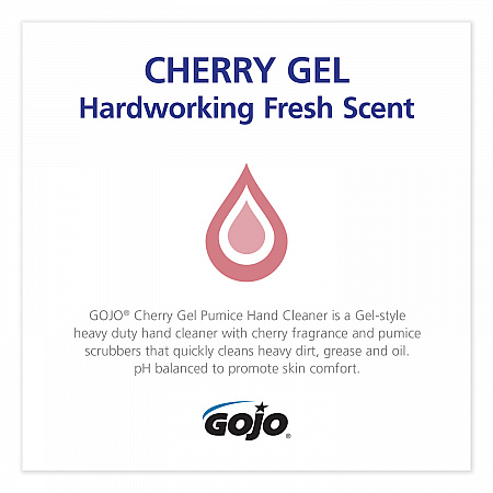 Cherry Gel Pumice Hand Cleaner, Cherry Scent, 10 oz, 8/Carton (235408)