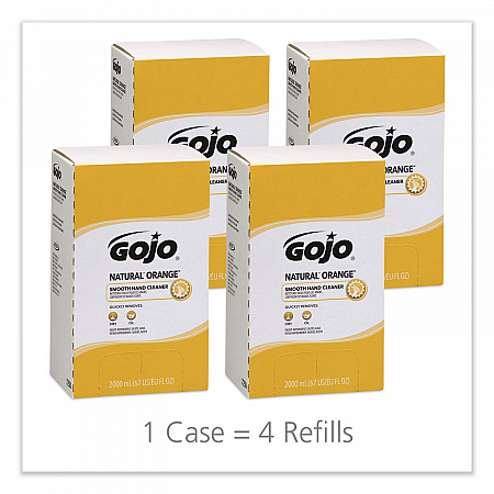NATURAL ORANGE Smooth Hand Cleaner, Refill for GOJO PRO TDX Push-Style Dispenser, Citrus Scent, 2,000 mL, 4/Carton (7250)