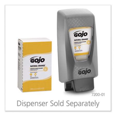 GOJO NATURAL ORANGE Smooth Lotion Hand Cleaner, Citrus Scent, 2,000 mL Bag-in-Box Refill, 4/Carton (7250)