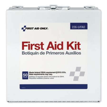 First Aid Only First Aid Station for 50 People, 196 Pieces, OSHA Compliant, Metal Case (226U)
