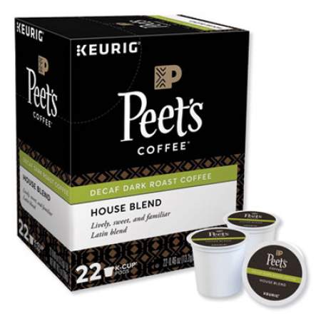 Peet's Coffee & Tea House Blend Decaf  K-Cups, 22/Box (6544)