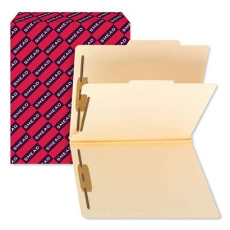 Smead Manila Four- and Six-Section Top Tab Classification Folders, 1 Divider, Letter Size, Manila, 10/Box (13700)