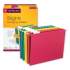 Smead Colored Hanging File Folders, Letter Size, 1/5-Cut Tab, Assorted, 25/Box (64059)