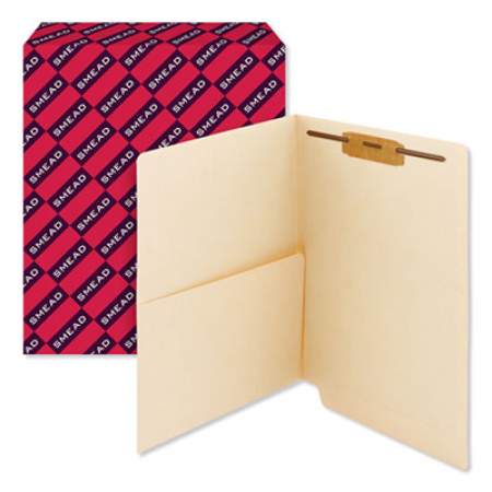 Smead Heavyweight Manila End Tab Pocket Folders with One Fastener, Straight Tab, Letter Size, 50/Box (34100)