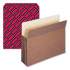 Smead Redrope Drop Front File Pockets, 3.5" Expansion, Letter Size, Redrope, 25/Box (73224)