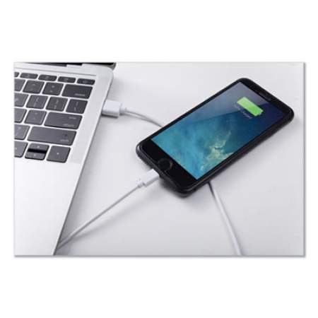 Innovera USB Lightning Cable, 6 ft, White (30020)