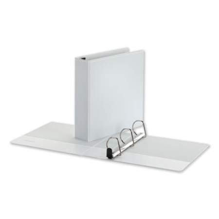 Universal Deluxe Easy-to-Open D-Ring View Binder, 3 Rings, 2" Capacity, 11 x 8.5, White (30732)