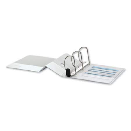 Universal Deluxe Easy-to-Open D-Ring View Binder, 3 Rings, 5" Capacity, 11 x 8.5, White (30756)