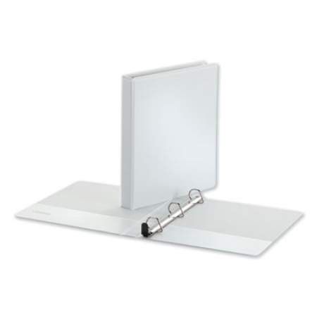 Universal Deluxe Easy-to-Open D-Ring View Binder, 3 Rings, 1" Capacity, 11 x 8.5, White (30712)